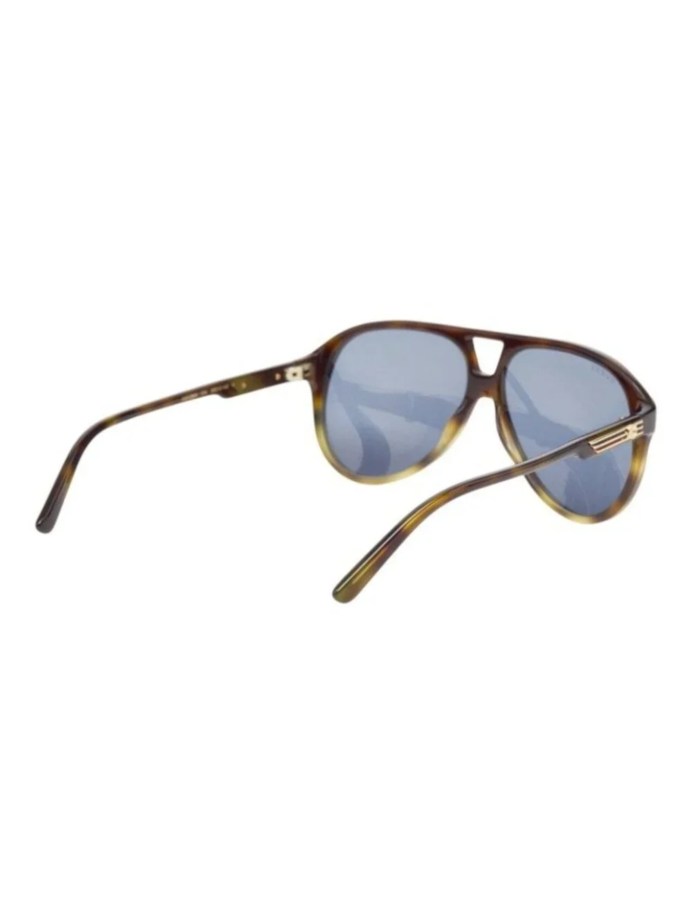 Gucci Interlocking Teardrop Sunglasses Brown Gold Acetate Eyewear